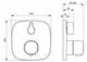 HANSA Fertigmontageset für Wanne/Brause HANSALIVING 8114, Chrom, Maße: 154 x 154, 64-94, 40, 14